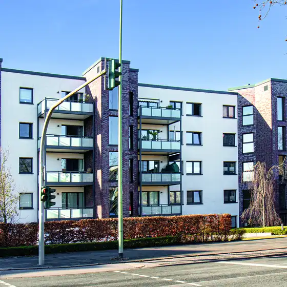 Ein Gebäudekomplex an der Kaiserswerther Str.