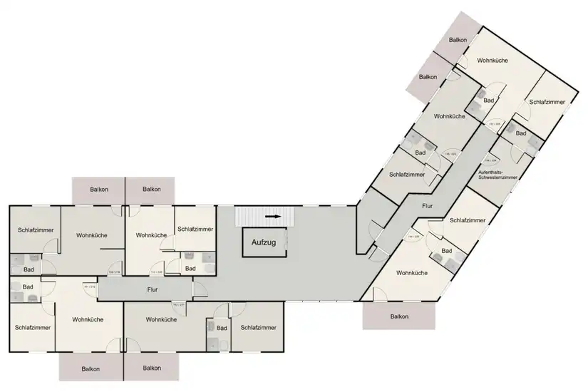 Südliches Gebäude 1. und 2. OG